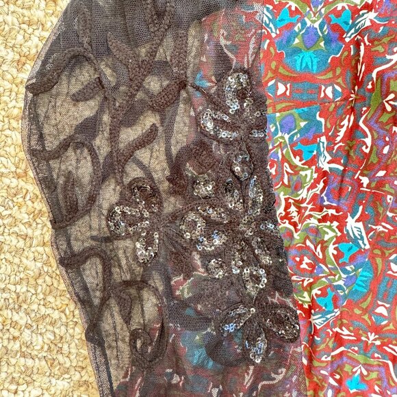 Almatrichi lace sequin dress floral back zip 38 (US 6) ‎ mantingm07 - Picture 2 of 9